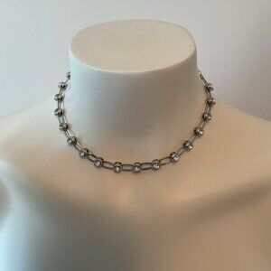 😊 Paperclip Chain With Rhinestones